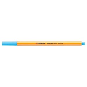 feutre pointe fine point bleu fluo stabilo ref