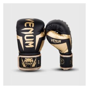 gants de boxe venum elite noir dore