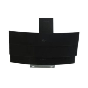 hotte decorative montblanc cm noir en verre rc bl