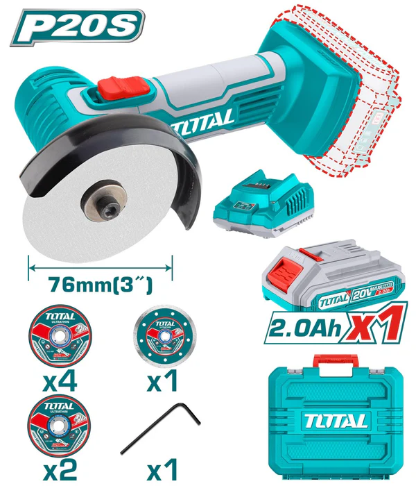 TOTAL Meuleuse Angulaire 20V 76mm TAGLI76012 - Coupe Meulage Sans Fil 1 image c a beecfb