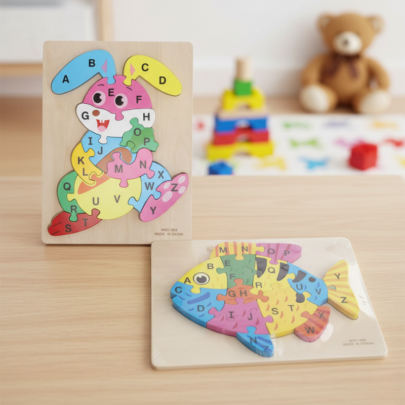Puzzle Alphabet en Bois | Jouet Montessori 1 image x
