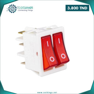 interrupteur a bascule double lumineux rouge kcd broches a cothings