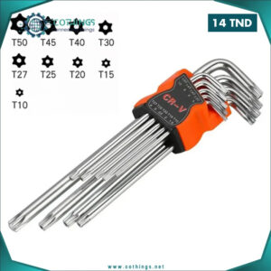 jeu cles hexagonales torx longues tournevis l double extremite alliage
