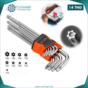 jeu cles torx longue trou centrale pour reparation ps cothings