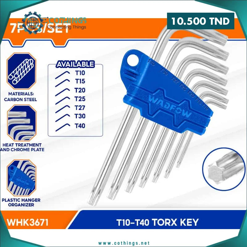 jeu cles torx courte pcs t t wadfow cothings