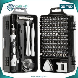 jeu tournevis multifonction boite plastique noir cothings