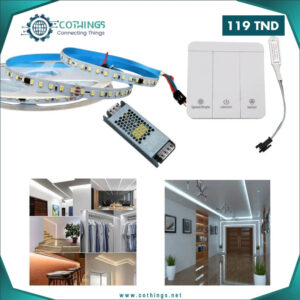 kit bande led lumineuse monochrome metres mm blanc k telecommande fil