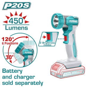 lampe torche sans fil v total ps lumens twli