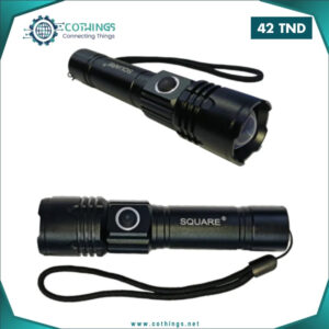lampe torche ultra lumineuse led square rechargeable usb etanche