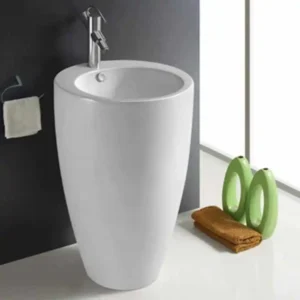 lavabo totem rond ceramique blanc x cm ove webp