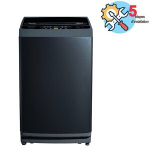 LAVE LINGE TOP BIOLUX MTOP S KG &# ACIER NOIR