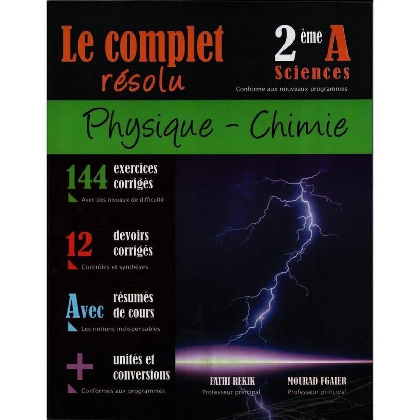 Le Complet Résolu Physique Chimie 2ème Année Sciences 1 le complet resolu physique chimie eme annee sciences parascolaires