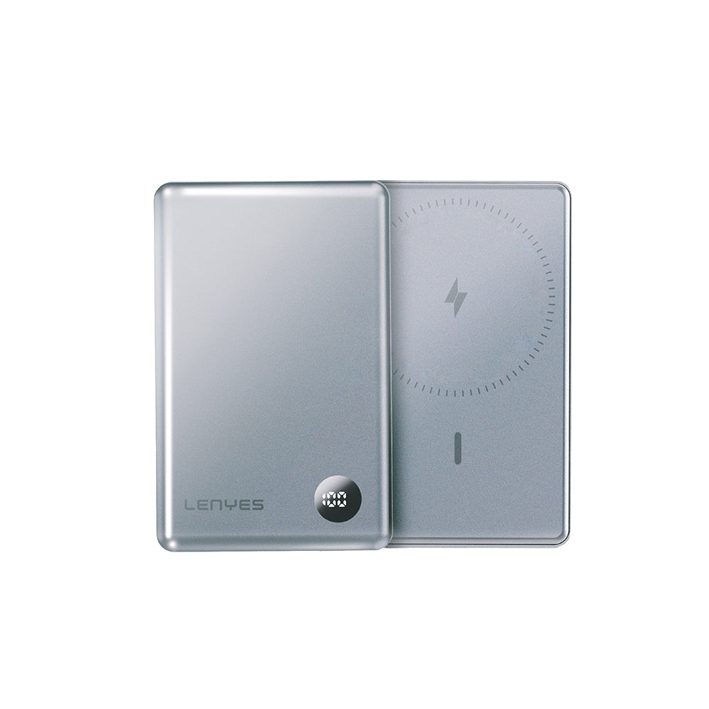 Power Bank MagSafe 5000mAh Lenyes PW037D 1 lenyes pwd ultra ince dijital led ekranli wireless powerbank mah powerbank lenyes B