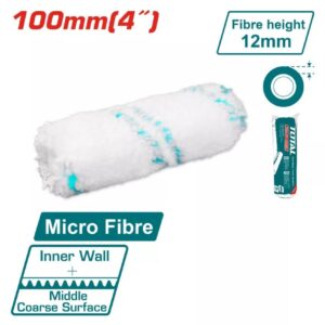 manchon microfibre mm tht pour rouleau peinture murs plafonds