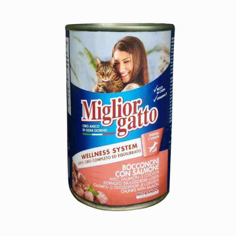 MIGLIOR GATTO - BOUCHEES AU SAUMON 405 GR 1 miglior gatto bouchees saumon boite gr