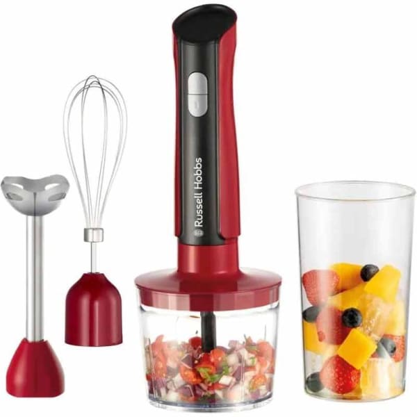 Mixeur Plongeant RUSSELL HOBBS 3en1- 500W Rouge (27140-56) 1 mixeur plongeant russell hobbs en w rouge