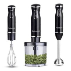 mixeur plongeant techwood en noir et inox w tms