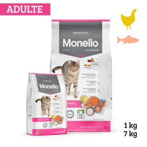 monello chat adulte poulet saumon