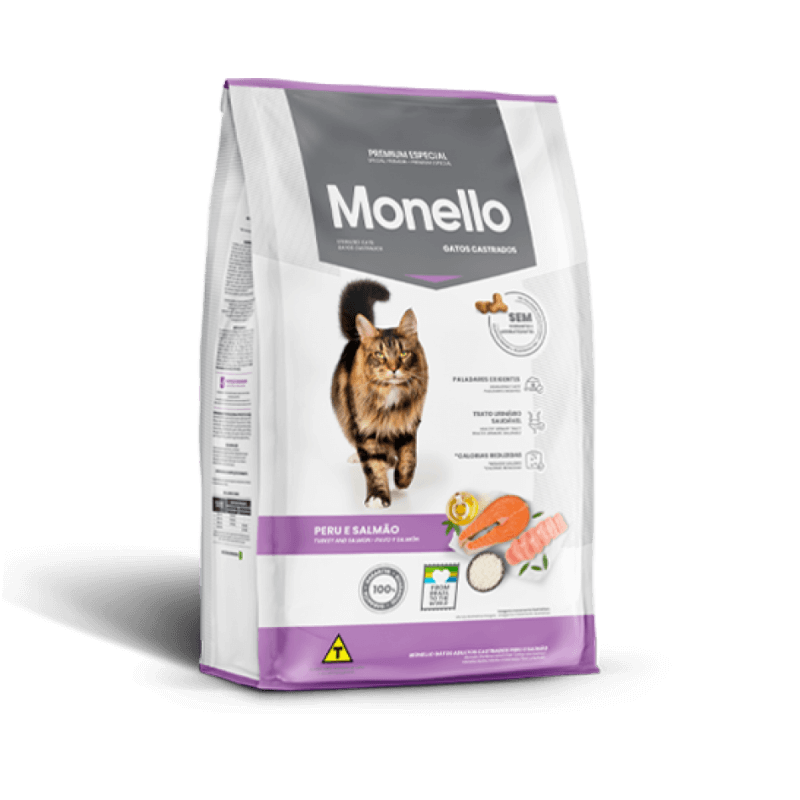 MONELLO - CROQUETTE CHAT STERILISE AU DINDE & SAUMON 1 KG 1 monello chat sterilise dinde saumon kg