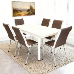 PACK TABLE TULIPE TAUPE + CHAISES INFINITY TAUPE