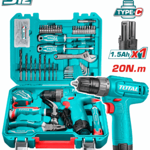 perceuse visseuse sans fil v total s kit pieces type c recharge