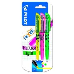 pilot lot de surligneurs jaune rose vert frixion light fourniture scolaire