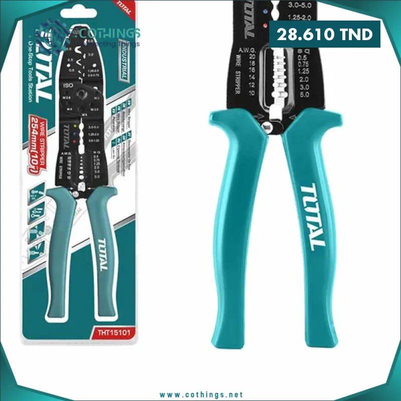 Pince à dénuder multifonctions 250 mm – TOTAL THT15101 1 pince a denuder multifonctions mm total tht cothings