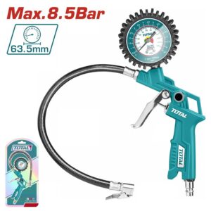 pistolet de gonflage avec manometre bar aluminium durable