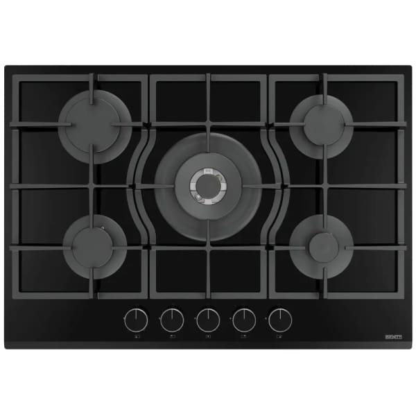 Plaque a gaz Infinity 5 Feux 75cm Verre Noir (H7011P07B) 1 plaque a gaz infinity feux cm verre noir hpb