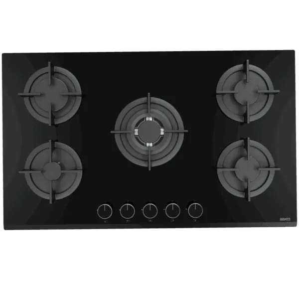 Plaque a gaz Infinity 90 Cm 5 Feux Vitro Noir (H9028P30B) 1 plaque a gaz infinity cm feux vitro noir hpb