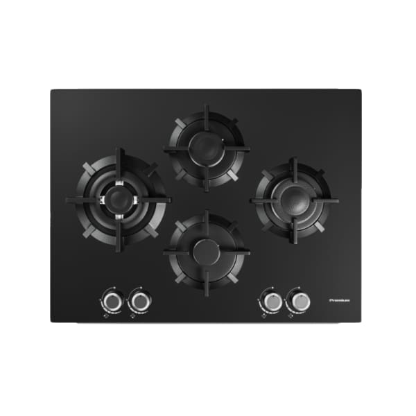 Plaque à Gaz PREMIUM 4 feux 70 cm Noir (AP741.BS01) 1 plaque a gaz premium feux cm noir ap bs