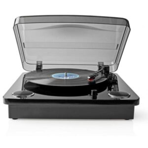 platine vinyle bluetooth nedis noir turnbk