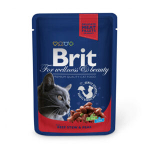 pochons brit premium boeuf et petits pois g
