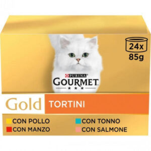 purina gourmet gold tortini multipack per gatto con manzo pollo tonno salmone da x gr