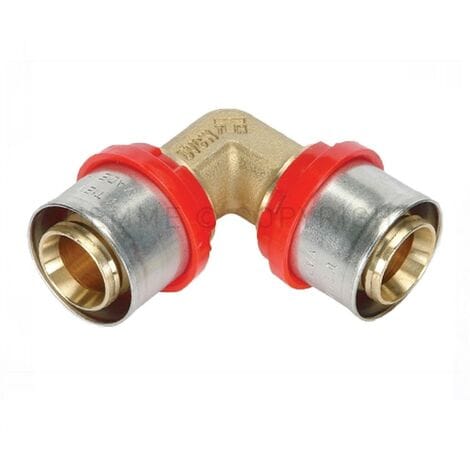 raccordo a pressare curvo doppio mm per tubo multistrato tiemme P jpg