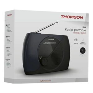 radio fm portable thomson noir rt