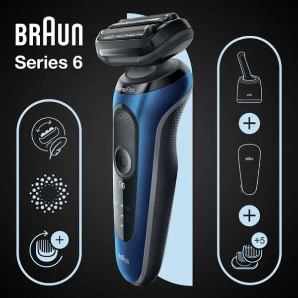 Rasoir Braun Séries 6 WET & DRY (61-B7500CC) 1 rasoir braun series wet dry bcc
