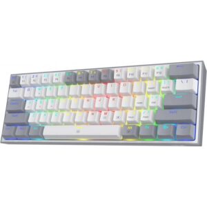Redragon Fizz K RGB &# Clavier Gamer mécanique Red Switch Blanc Gris