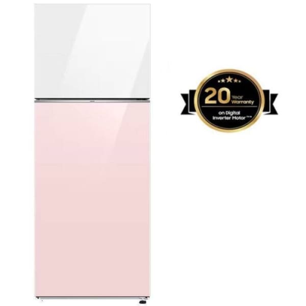 Réfrigérateur Double Portes SAMSUNG 460 Litres No Frost Rose & Blanc (RT47CB66448CEL) 1 refrigerateur double portes samsung litres no frost rose blanc rtcbcel
