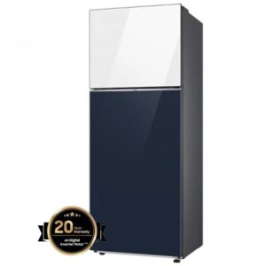 RÉFRIGÉRATEUR SAMSUNG RTCBAEL LITRES NOFROST &# BLEU MARINE&#BLANC