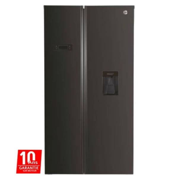 Réfrigérateur Side By Side HOOVER 529 Litres NoFrost - Noir (HHSBSO-617BWD) 1 refrigerateur side by hoover litres nofrost noir hhsbso bwd