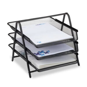 relaxdays corbeille a courrier niveaux porte cou