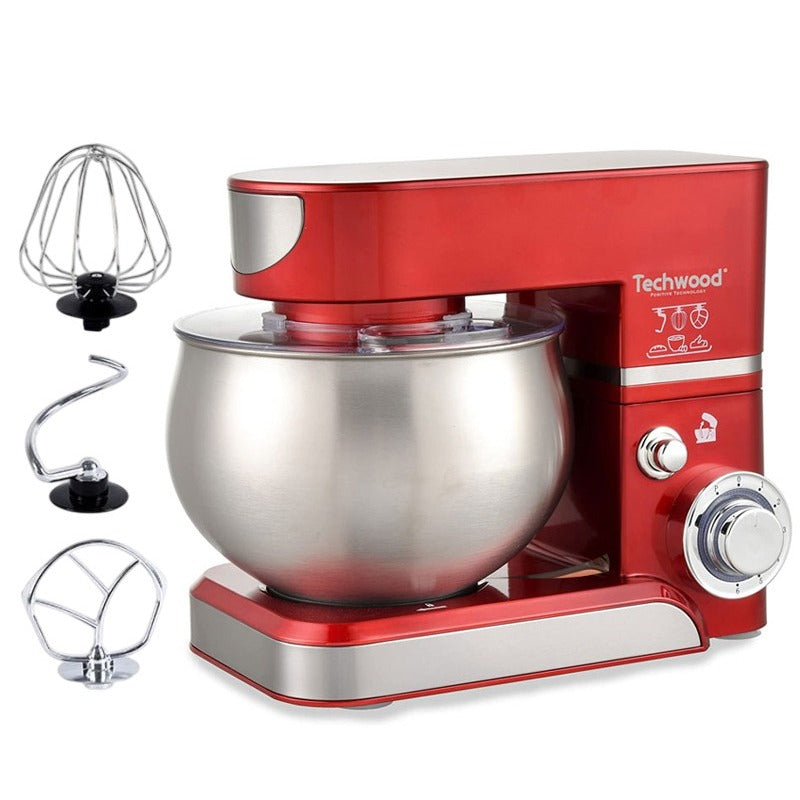 Robot Pétrin TECHWOOD 5L Rouge(TRO-1065) 1 robot petrin techwood litres w rouge tro f