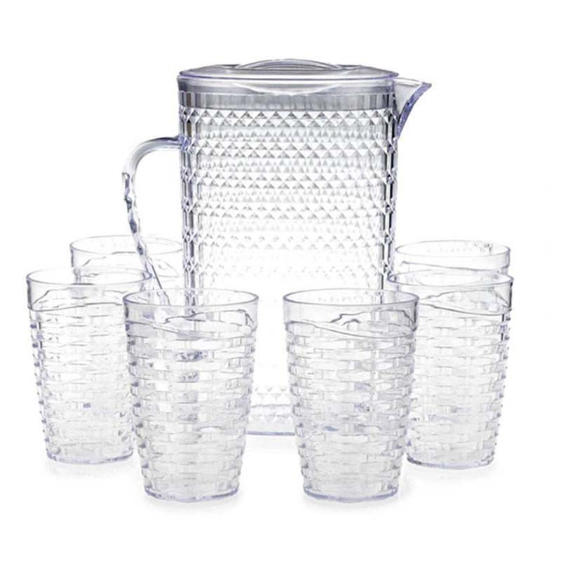 service cristal pieces plastique transparent
