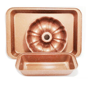 set de moule a gateau granite marron