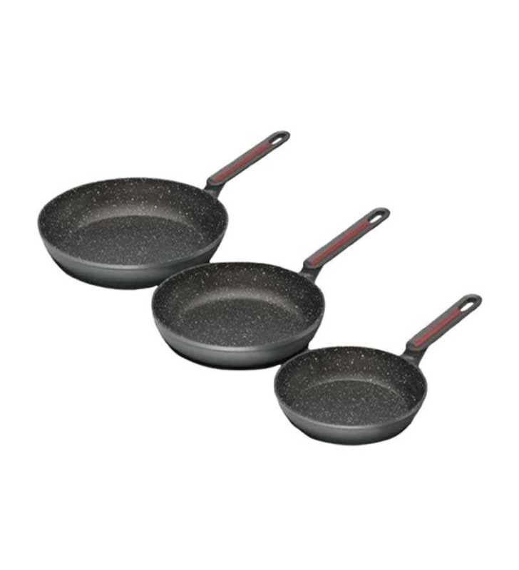 Set De 3 Poêles TECHWOOD Gris (TAF-03POS) 1 set de poeles cm taf pos techwood