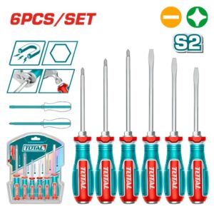 set tournevis professionnels total s pieces plat phillips magnetiques