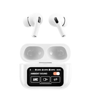 smart touch screen controls bluetooth wireless earbuds in ear headphone anc earphone x