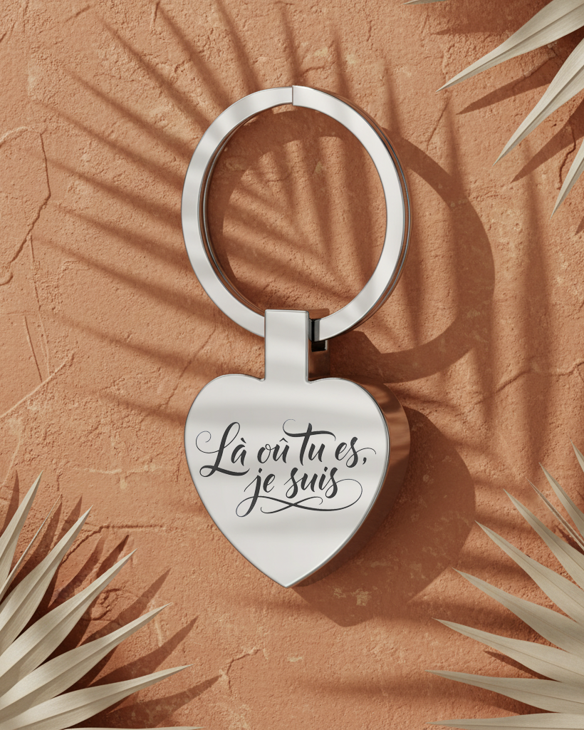 PORTE CLES PERSONNALISÉ HEART 1 studio photo ai