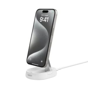 support de recharge belkin boostcharge pro qi et pliable w blanc wiabtwh